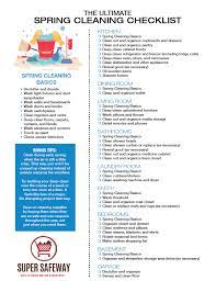 Spring Cleaning Checklist Super Safeway