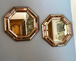 Bronze Wall Octagonal Mirrors