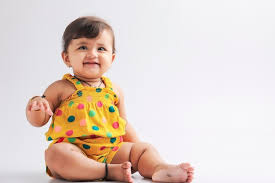 photo cute indian baby smiling
