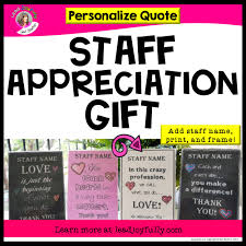 staff appreciation gift personalized