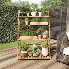 4 Tier Bamboo Shelving Unit