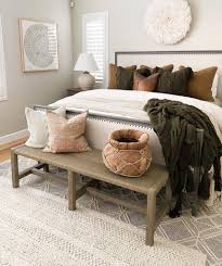 white bedroom rug on a light grey rug