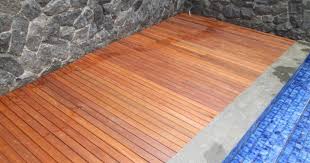 Lantai kayu merbau (merbau wood flooring). Lantai Kayu Outdoor Rumah Parket