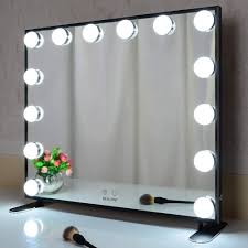 vanity mirror with lights black mirror