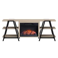 Roth Matte Black Electric Fireplace Can