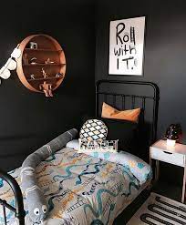 Black walls do not take away youthfulness from the kid's room; Black In Kid S Rooms Nursery Play And Childrens Rooms
