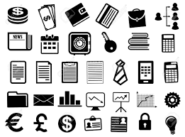 Currency symbol is a copy and paste text symbol that can be used in any desktop, web, or mobile applications. Business Icons And Symbols In Flat Style With Black Finance Documents Royalty Free Cliparts Vectors And Stock Illustration Image 43009316