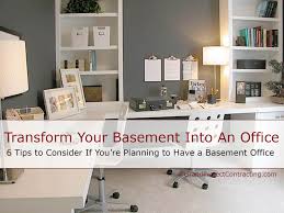 transform your basement into an office