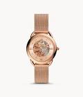 TAILOR ME3165P MECHANICAL ROSE GOLD-TONE STAINLESS STEEL WATCH Fossil
