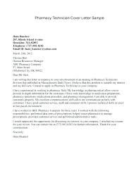 Cover Letters For Pharmacy Technicians Pharmacy Technician Cover