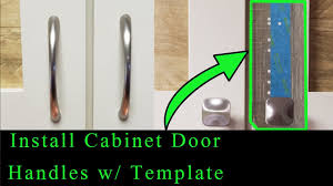 install cabinet handles with a template