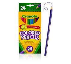 Crayola Colored Pencils Assorted Colors Pre Sharpened Adult Coloring 24 Count Crayola
