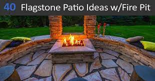 Flagstone Patio Ideas With Fire Pit