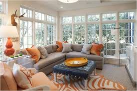 Navy And Orange Living Room Inspiration