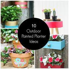 10 outdoor painted planter ideas