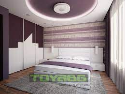 Декоративният таван от гипсокартон е подходящ за спалня, хол или детска стая. Sempl I Krasiv Okachen Tavan V Spalnya Realizacii Gipsokarton