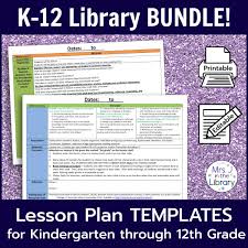 library lesson plan templates