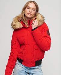 Arctic Longline Puffer Coat Red