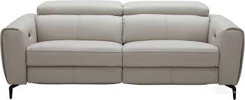 J And M Furniture Lorenzo Collection 18824 S 82 Reclining Sofa With Adjustable Ratchet Headrests In Light Grey