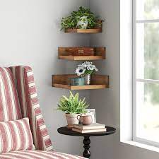 Wood Corner Shelves Corner Shelf Ideas
