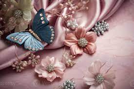 3d wallpaper jewelry flowers and