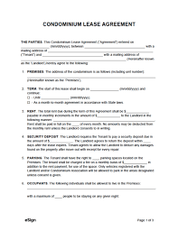 inium lease agreement template