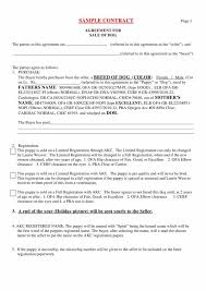 11 Puppy Sales Contract Template Pdf Word