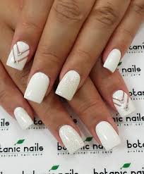 Good nail design doesn't have to be flashy all of the. 50 White Nail Art Ideas Cuded White Gel Nails Wedding Nails Glitter Prom Nails