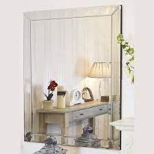 All Glass Modern Large Wall Mirror