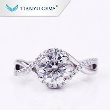 Tianyu High Quality Affordable 585 White Gold 1 5ct Moissanite Diamond Engagement Wedding Rings For Lady Buy Moissanite Diamond Rings Moissanite