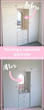 painting a melamine wardrobe makes