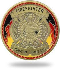 Amazon.com: FunYan Firefighter Challenge Coin Fire Department Rescue Prayer  Coin : Collectibles & Fine Art