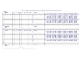 cricket score sheet template in word