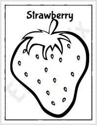strawberry coloring and tracing