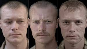 We imagine that afghanistan was always a barren and oppressive tribal culture, but as this images shows, war after war has turned back the clock. Portraits Of Soldiers Before During And After War