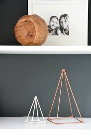 Shelves With Diy Geometric Sculptures