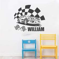 Personalised Car Wall Sticker Name