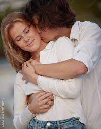 love kiss and couple hug quality time