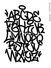 handwritten graffiti font alphabet