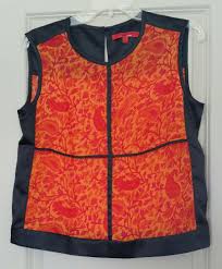 Narcisco Rodriguez For Design Nation Sleeveless Blouse Red