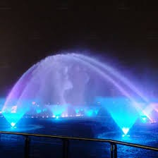 led lights outdoor water fountain