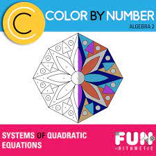 Systems Of Quadratic Equations Color By