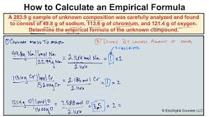 how to calculate an empirical formula
