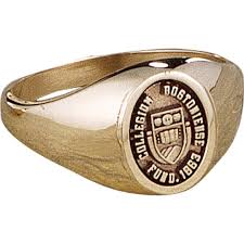 Boston College Womens Petite Oval Signet Ring