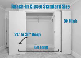 closet height standards rod shelf