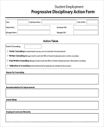 Disciplinary Write Up Form Template Employee Discipline Form