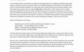 Super visa letter of invitation. Canada Visitor Visa Invitation Letter Example Cute766