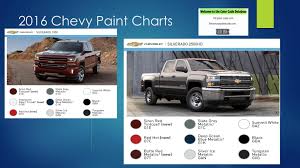 gm 2016 paint charts and paint codes