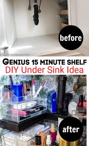 my diy under sink storage bathroom tip