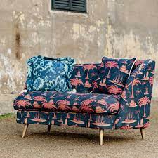 venice sofa aegean indigo fabric